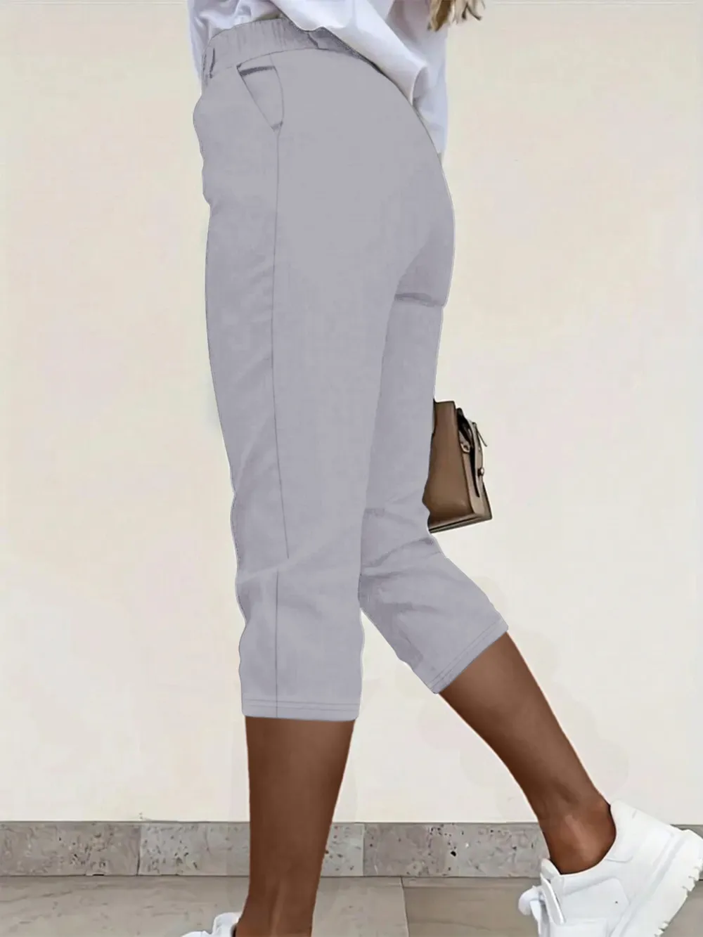 Pleated Detail Pants with Pockets, image 24