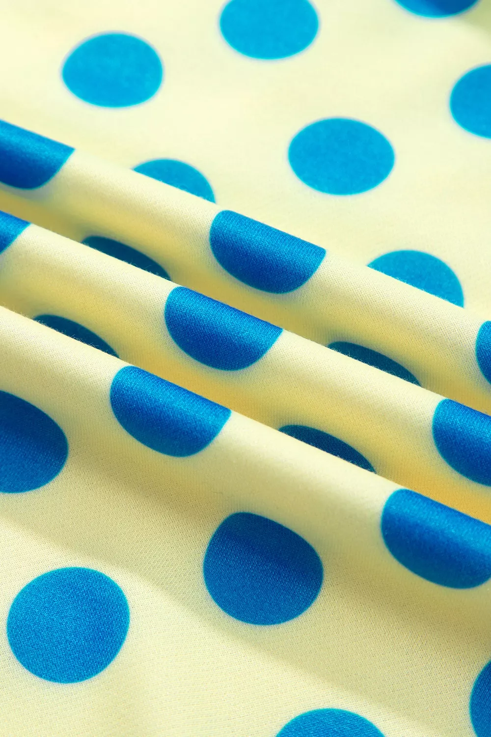 Polka Dot Mock Neck Sweatshirt with Striped Ribbed Trim, image 7