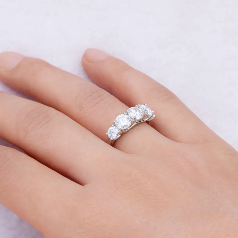 3.6 Carat Moissanite 925 Sterling Silver Ring, image 3