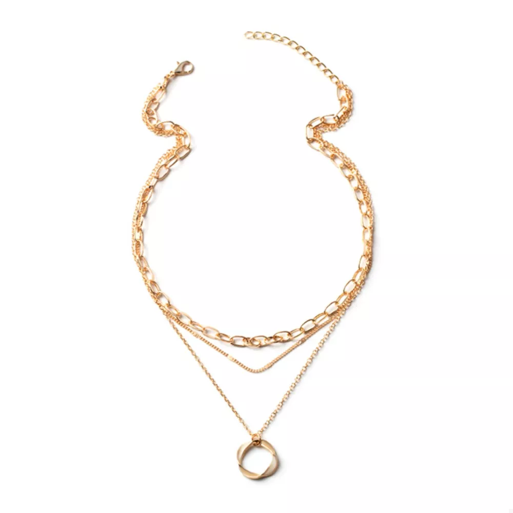 Three Layered Pendant Necklace, image 2