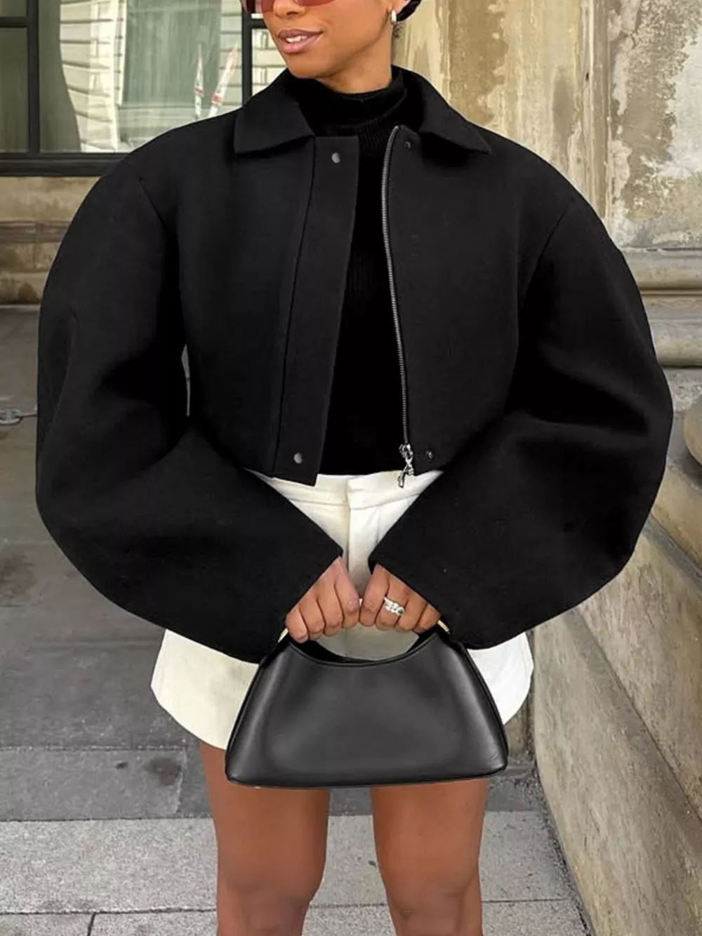 Zip Up Cropped Jacket, image 3