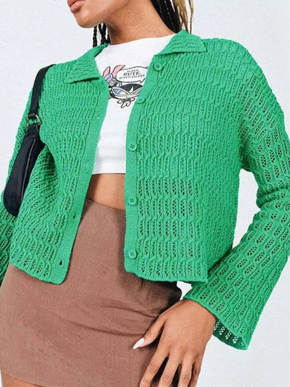 Knit Button-Down Cardigan, image 11
