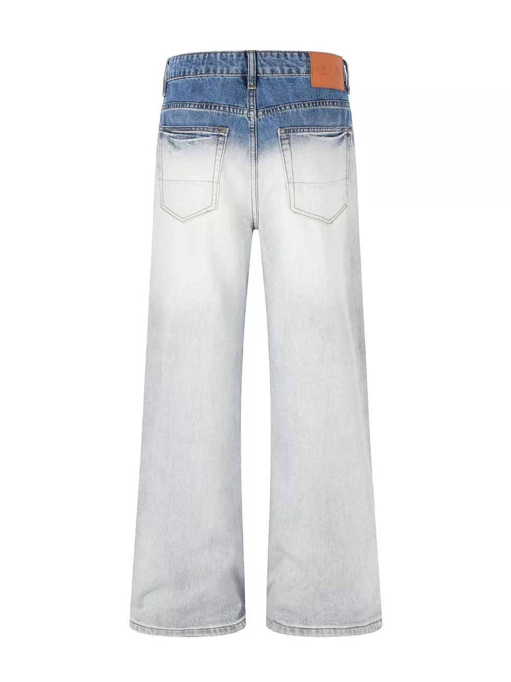 Men's Full Size Washed Wide-Leg Jeans Plus Size, image 3