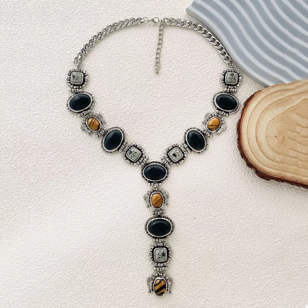 Resin Zinc Alloy Y-Shape Necklace, image 2