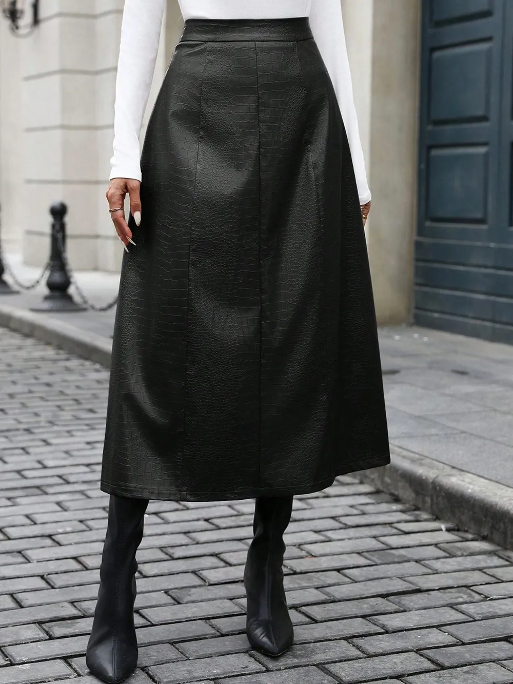 High Waist Midi Skirt, image 2