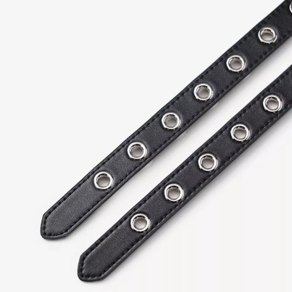 Double Row Grommet Wide Waist Belt, image 4