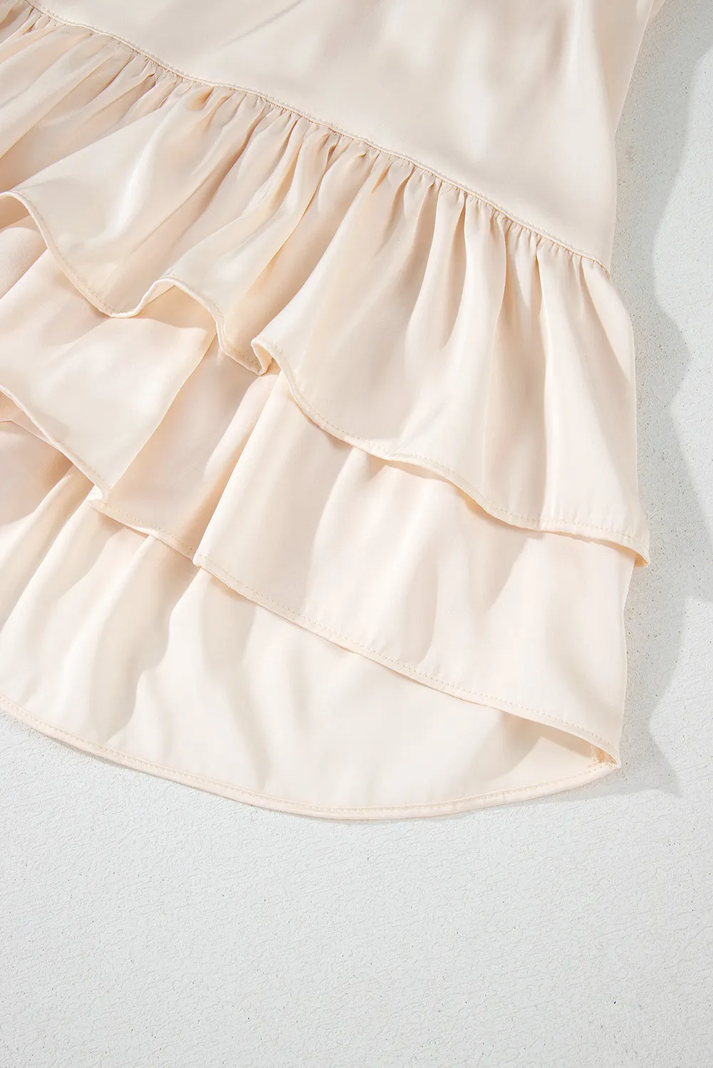 Frill Ruffled V-Neck Long Sleeve Mini Dress, image 7