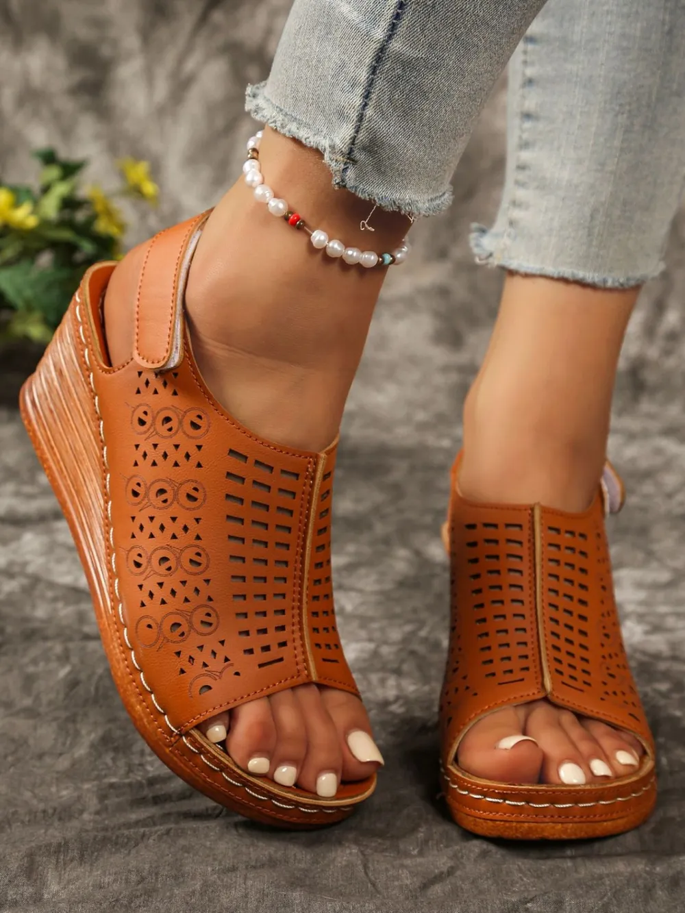 Open Toe Wedge Sandals, image 4