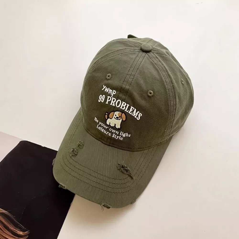 Dog Distressed Baseball Cap, image 2