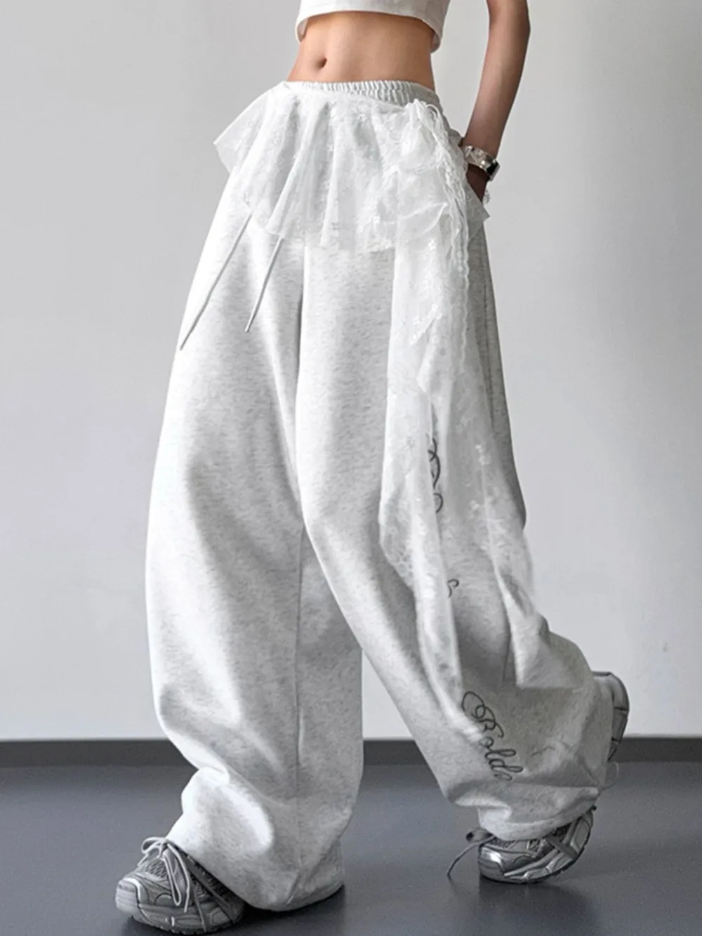 Loose Fit Drawstring Wide Leg Pants, image 8