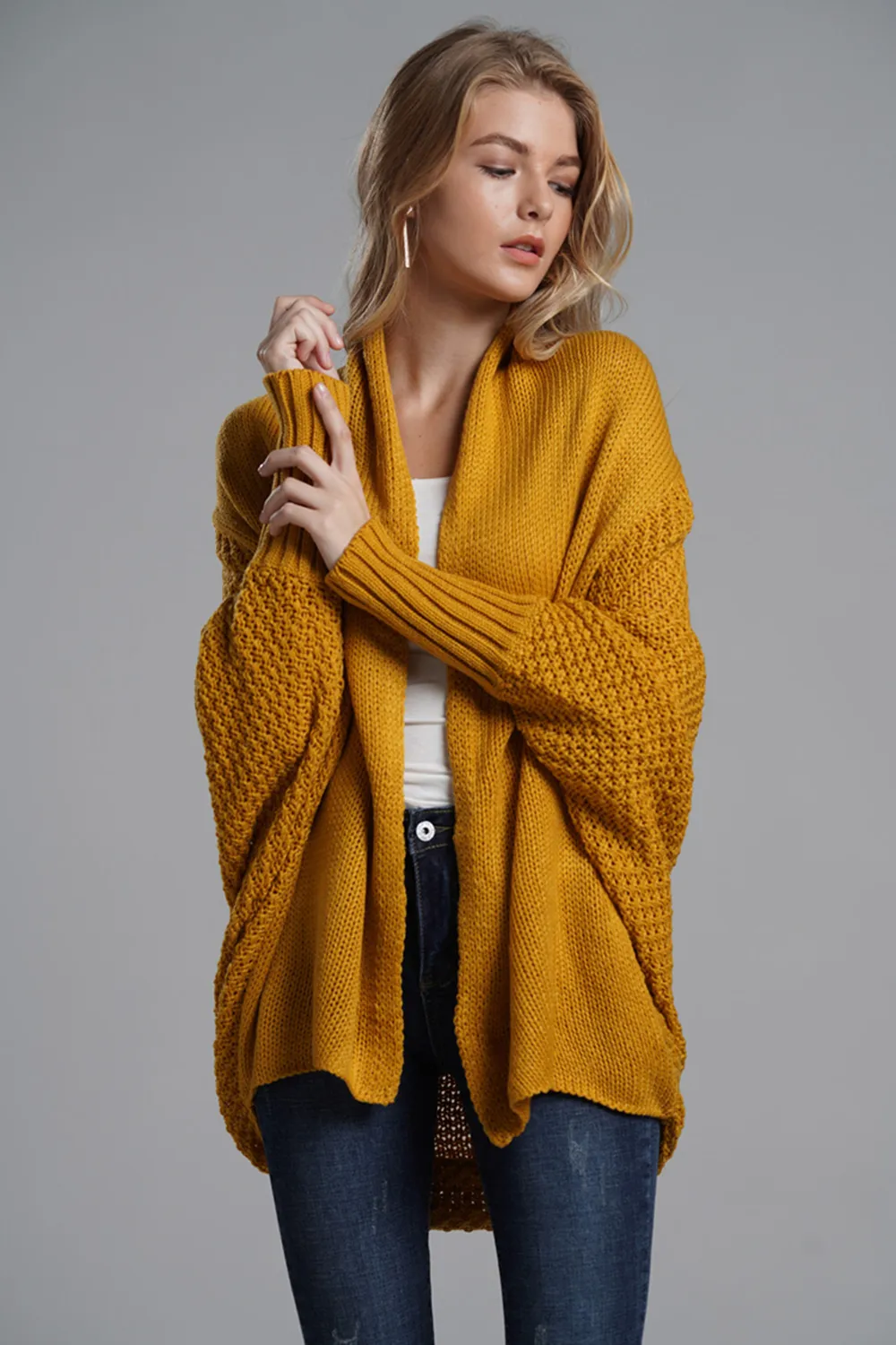 Open Front Batwing Sleeve Cardigan, image 27