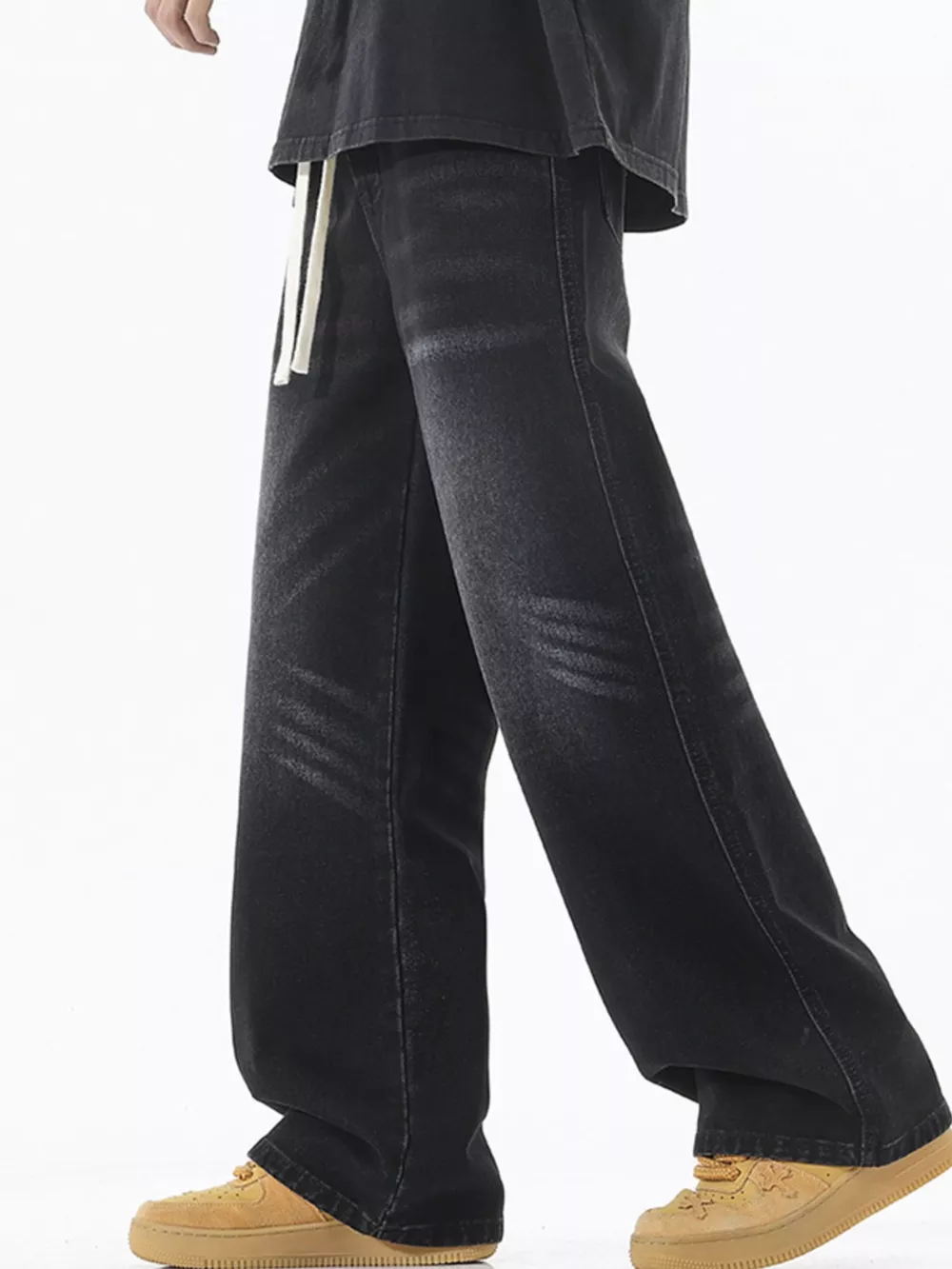 Men's Full Size Wash Wide Leg Jeans Plus Size, image 2