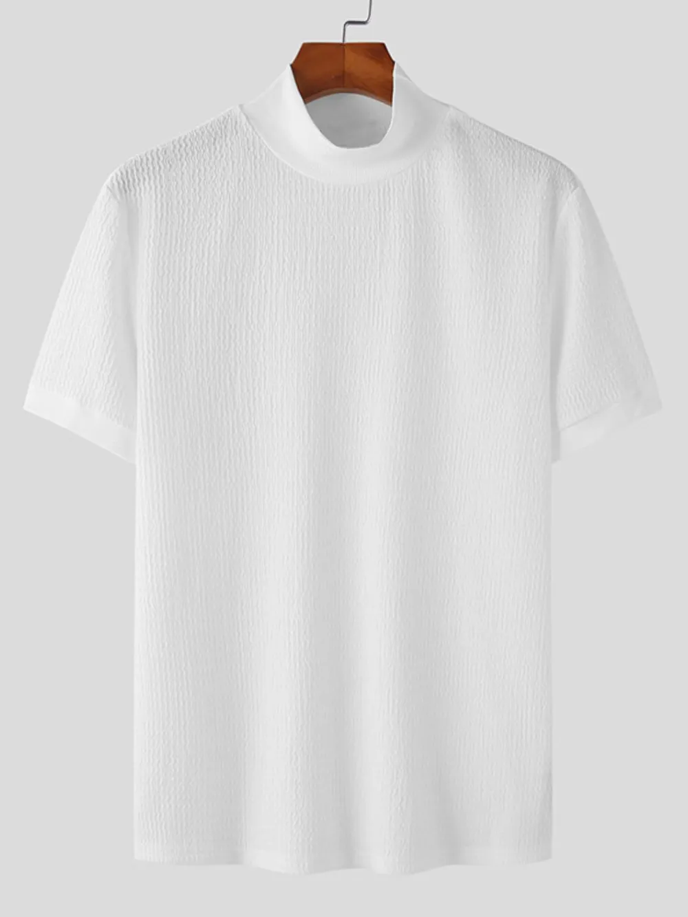 Men's Full Size Mock Neck Short Sleeve T-Shirt Plus Size, image 5