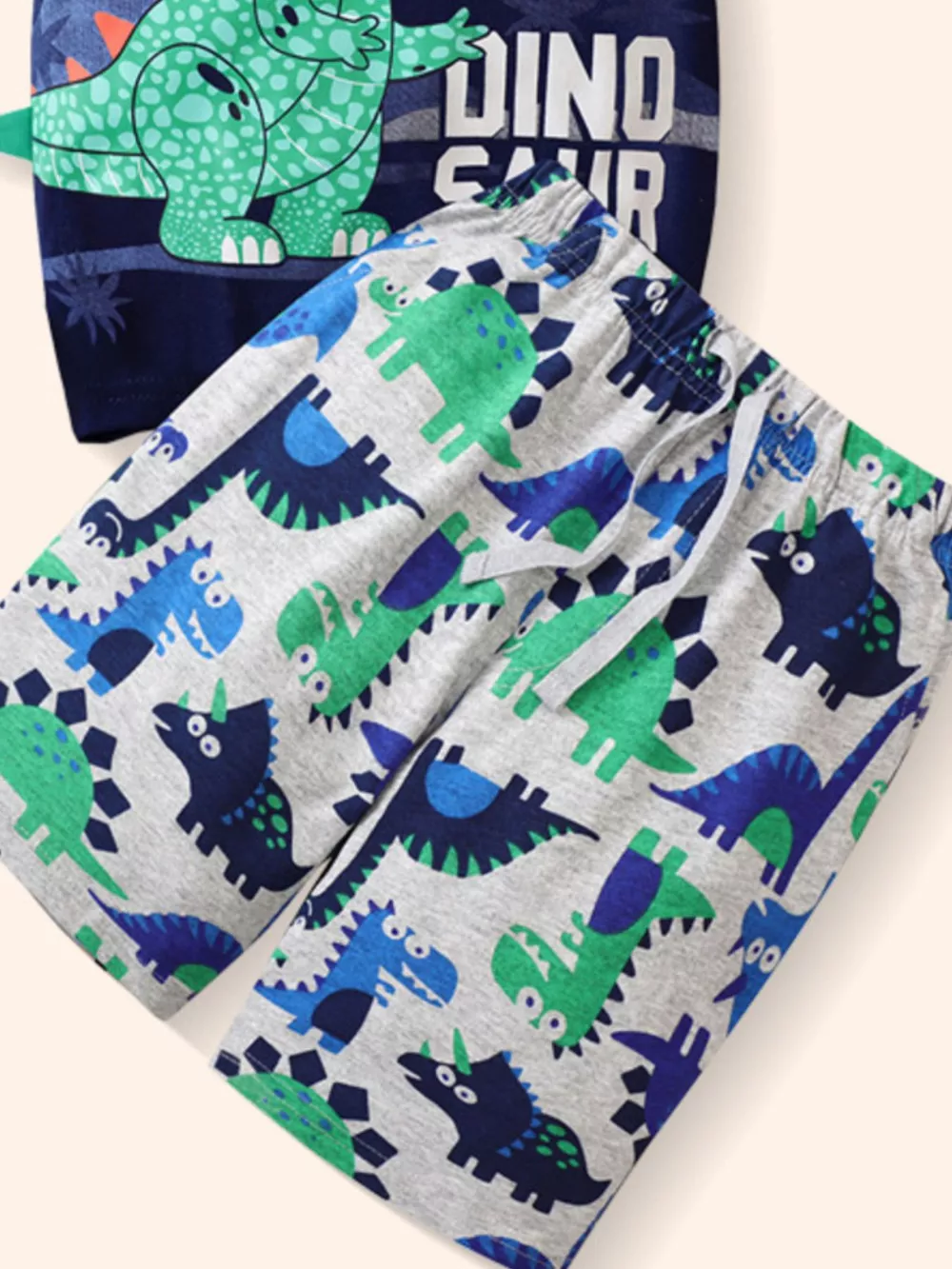 Children's Dinosaur Short Sleeve Tee and Shorts Set, image 3