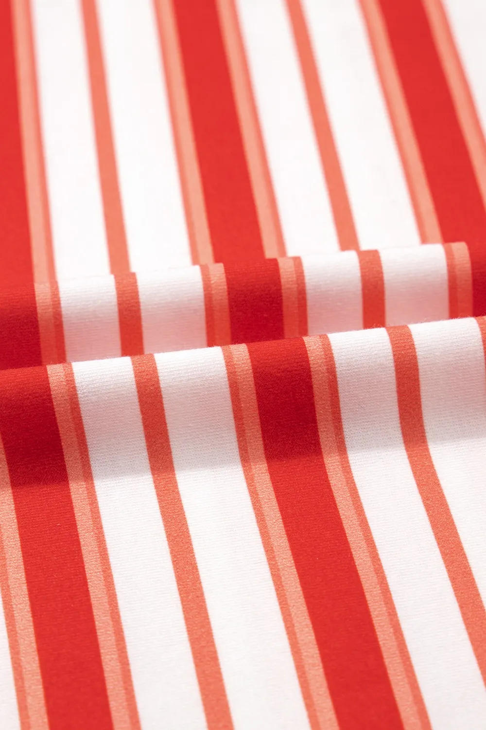 Stripe Print Contrast Collar Raglan Sleeve T Shirt, image 3