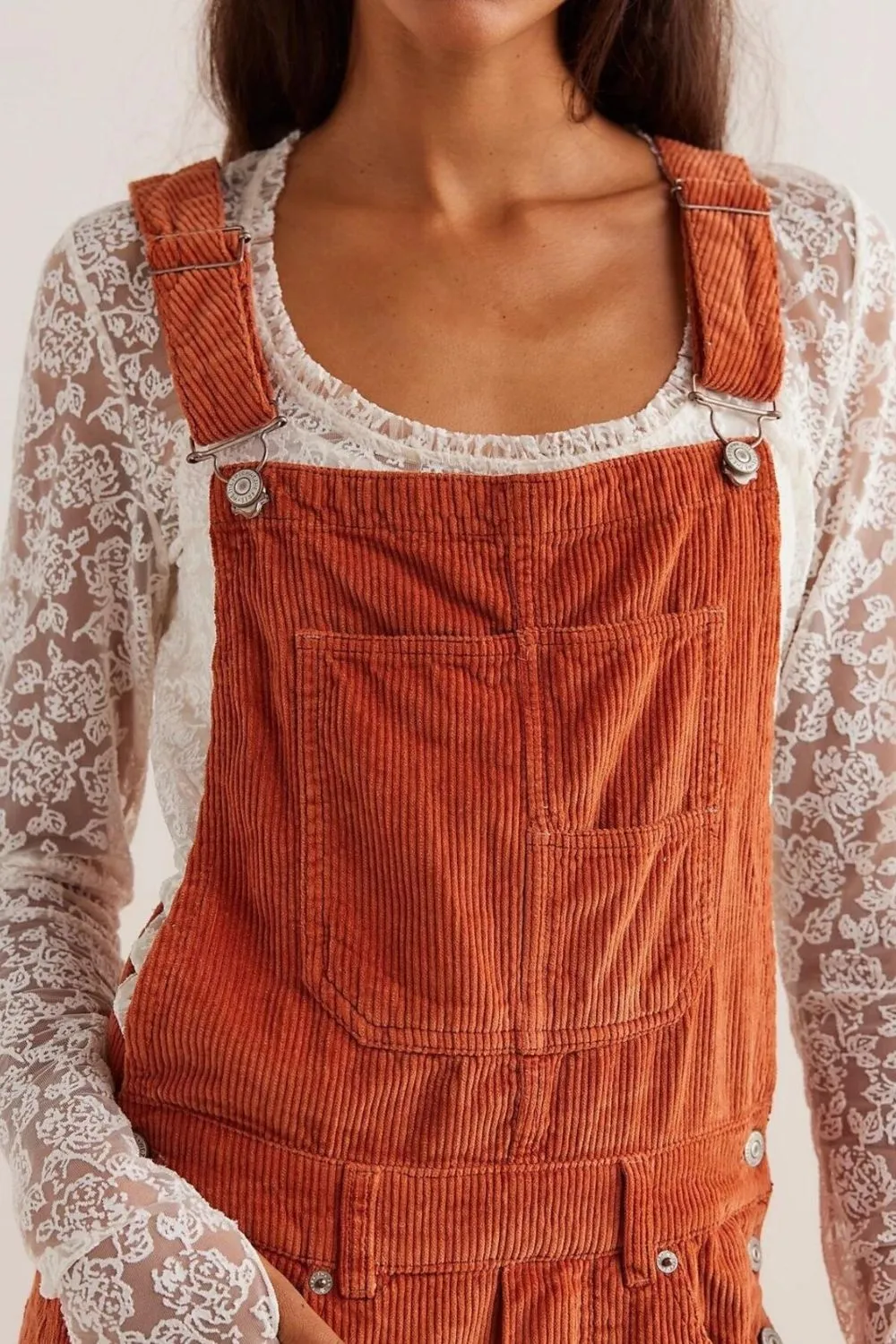 Corduroy Wide-Leg Overall with Adjustable Straps, image 3