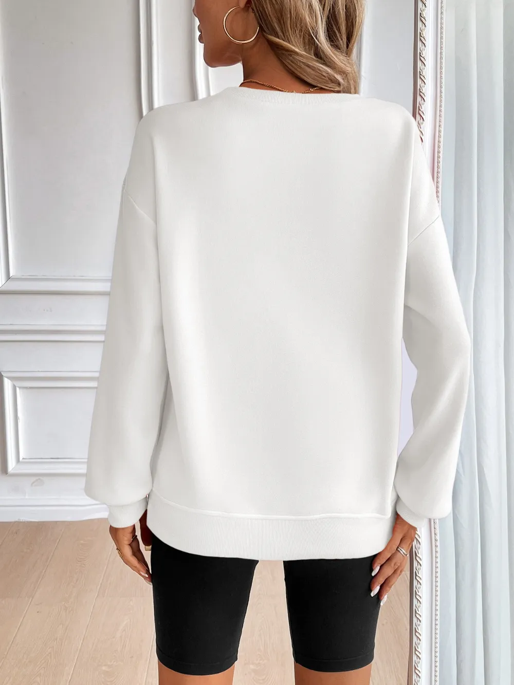 Round Neck Long Sleeve Sweatshirt, image 3