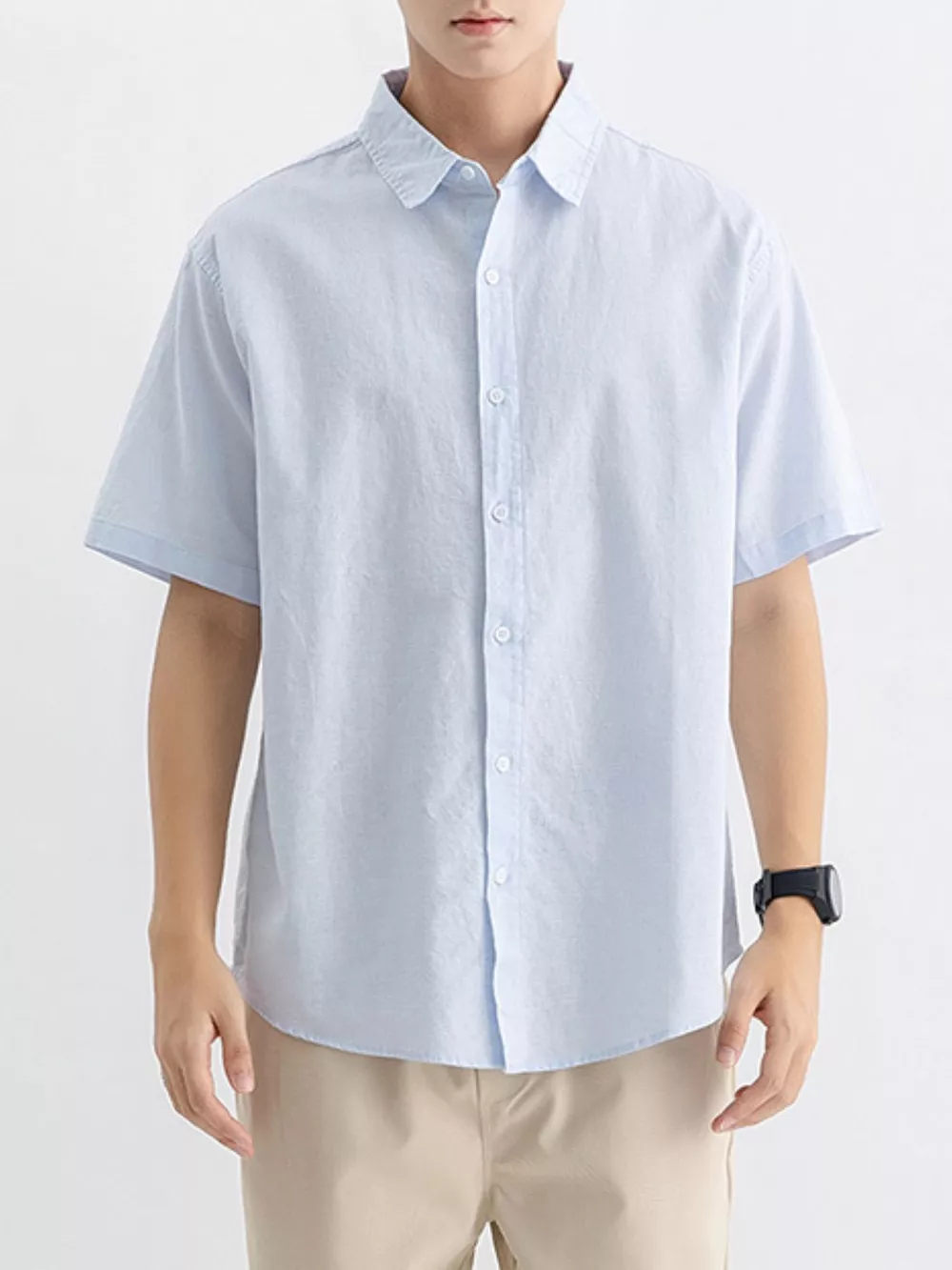 Men's Plus Size Casual Button Up Shirt, image 4
