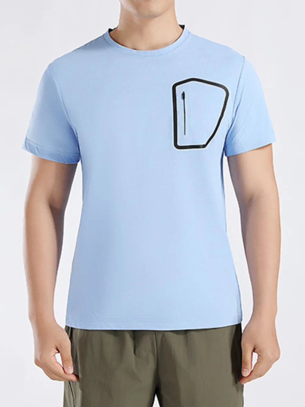 Men's Plus Size Round Neck Short Sleeve Active T-Shirt, image 9