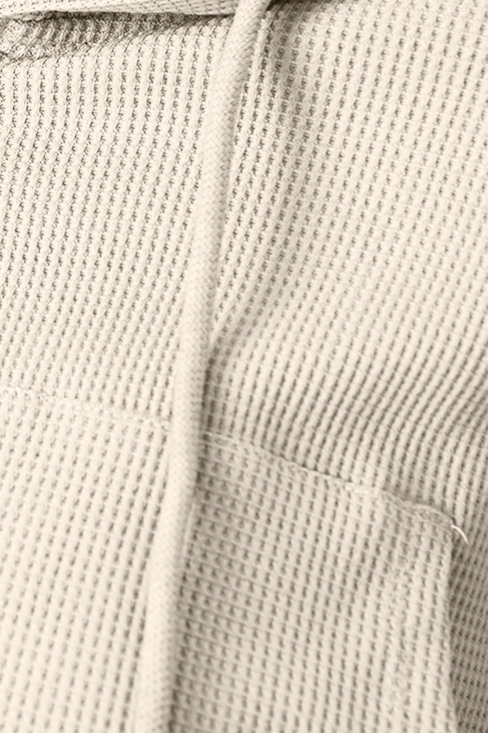 Waffle-Knit Drawstring Zip Up Hoodie, image 16
