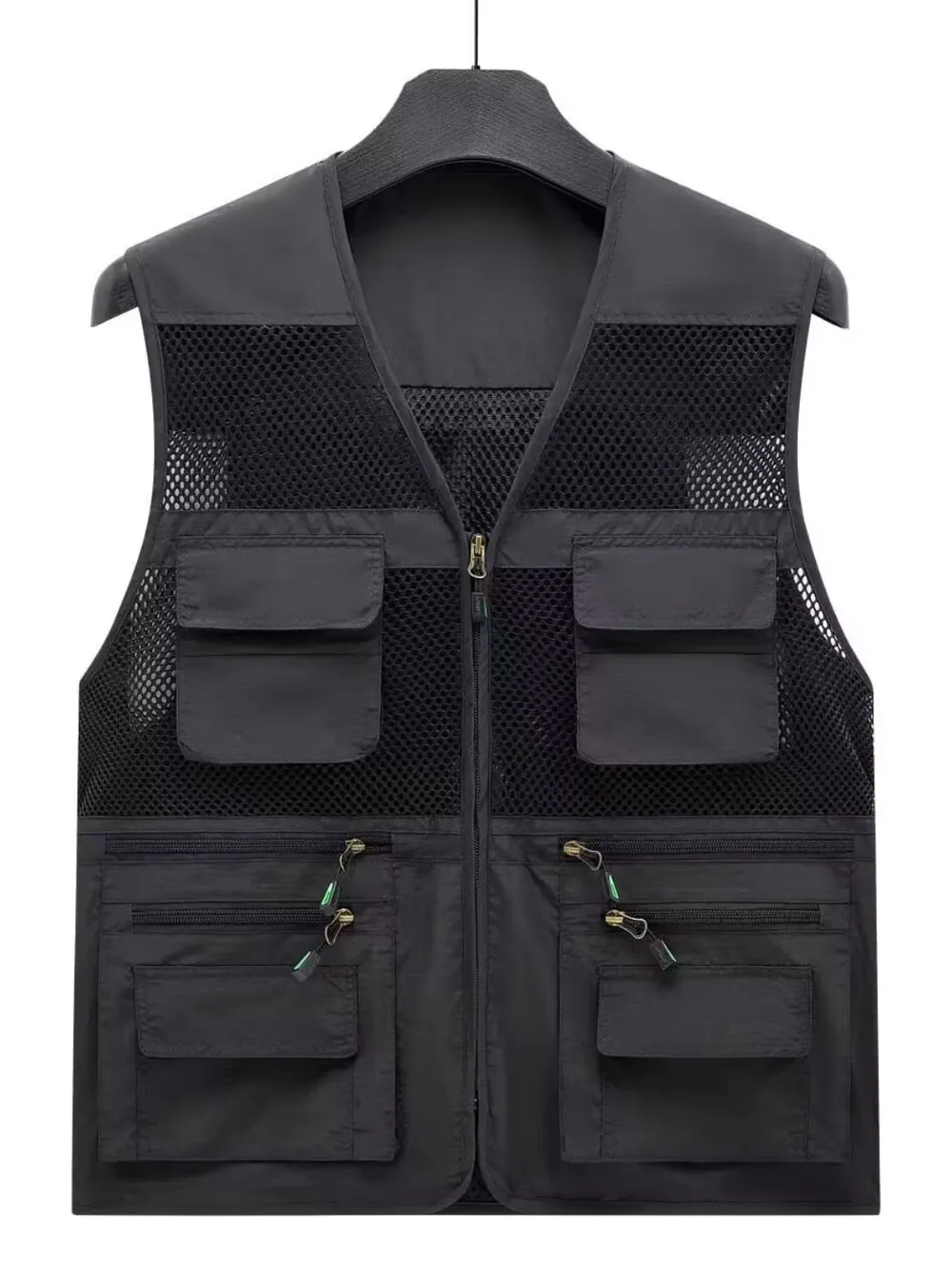 Men's Plus Size Zip Up Mesh Vest, image 6