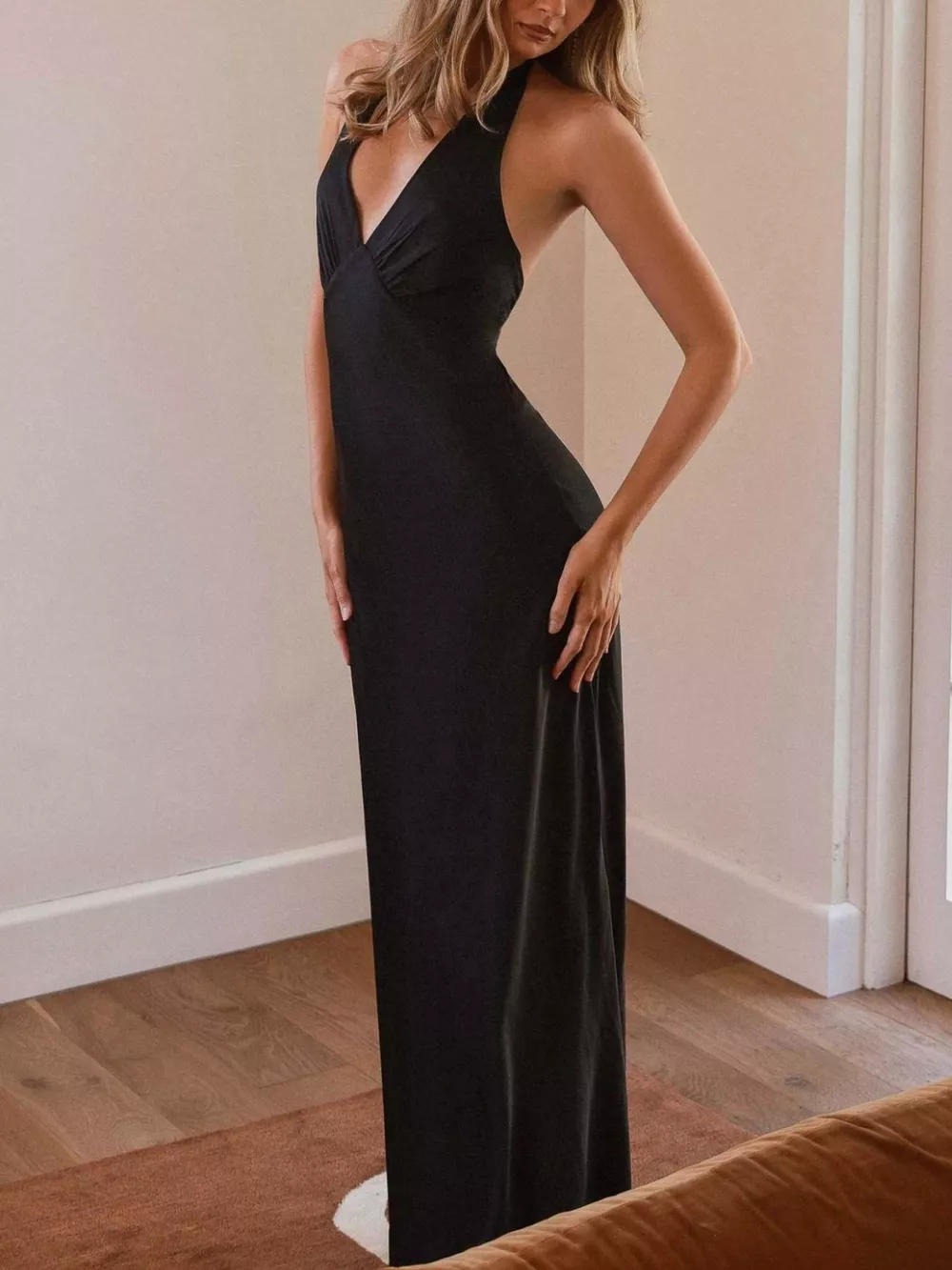 Halter Neck Sleeveless Maxi Dress, image 15