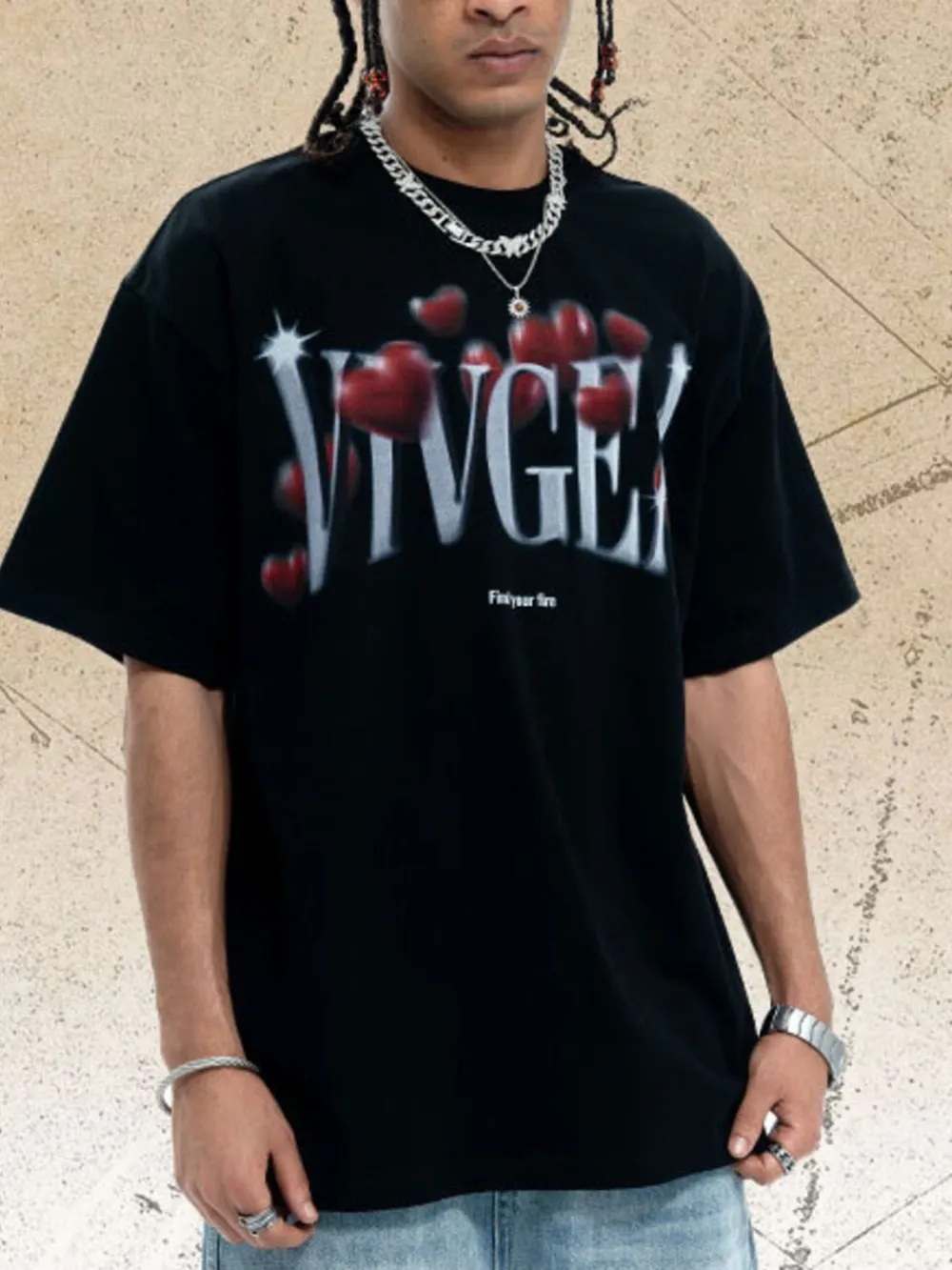 Men's Graphic Round Neck Short Sleeve T-Shirt