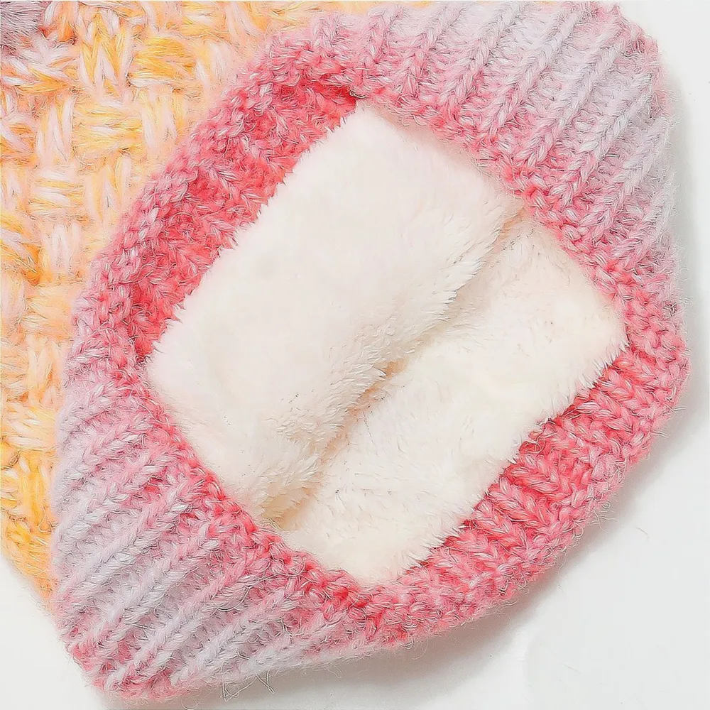 Gradient Knit Hat with Pompom, image 5