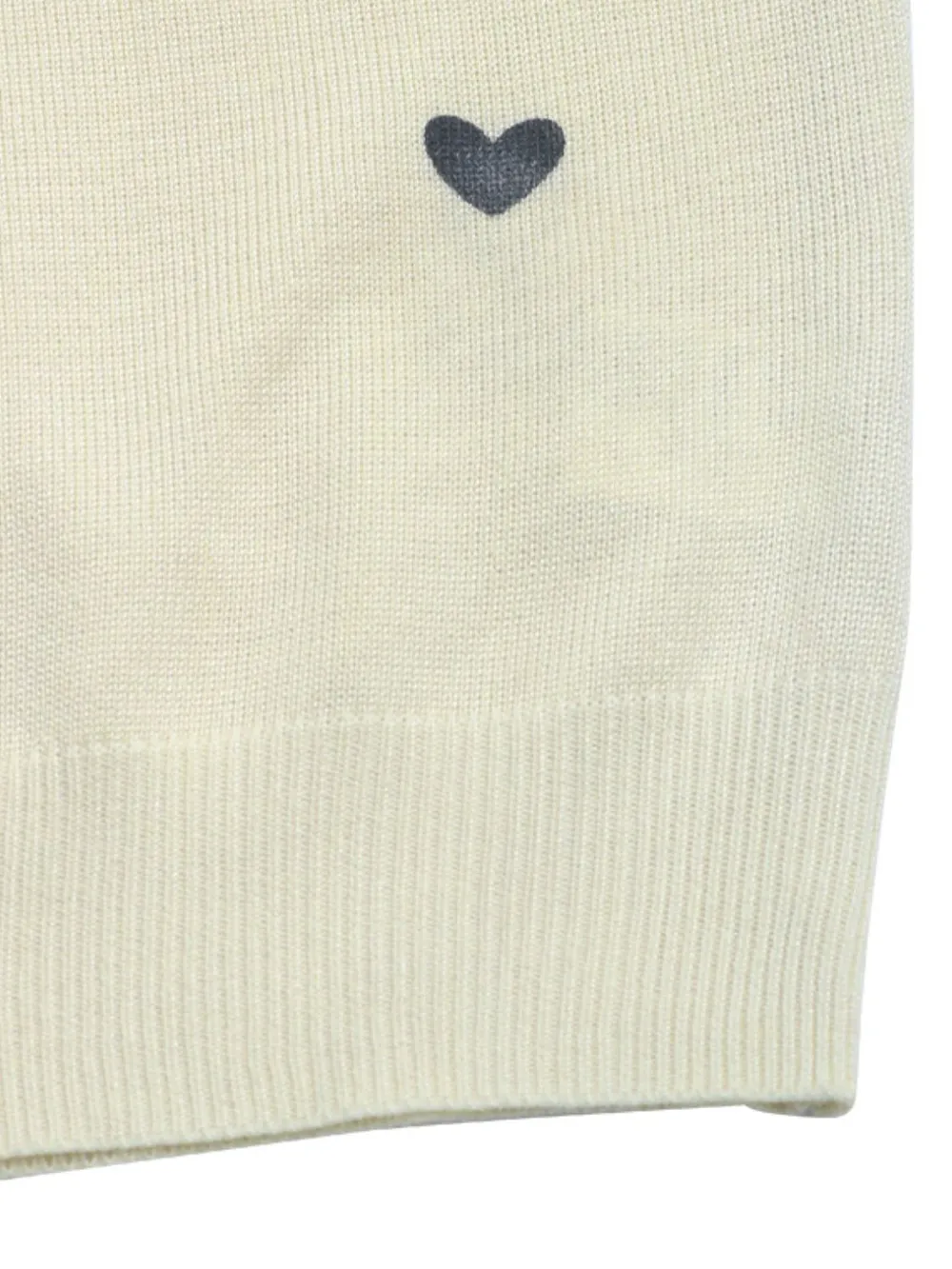 Heart Round Neck Long Sleeve Knit Top, image 2