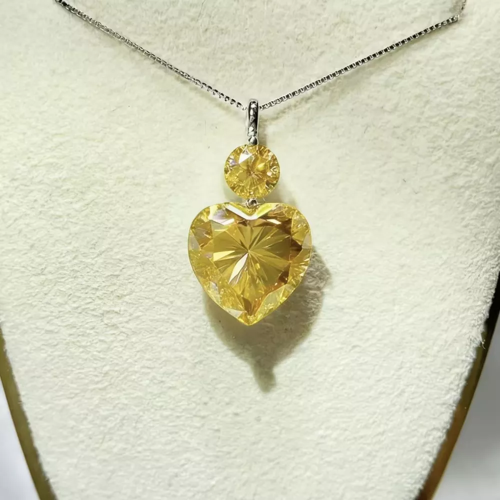 5.5 Carat Moissanite 925 Sterling Silver Pendant Necklace