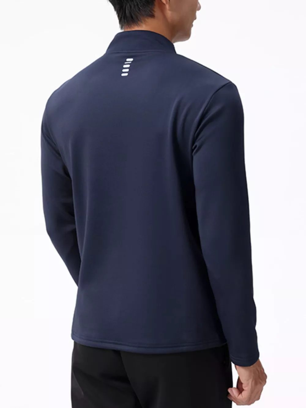 Men's Plus Size Half-Zip Long Sleeve Top, image 4