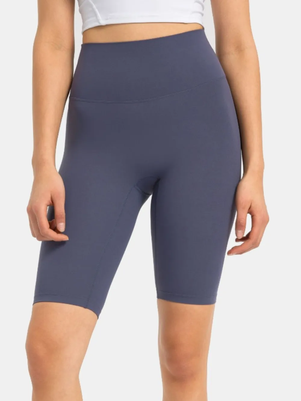 High Rise Wide Waistband Active Shorts, image 8