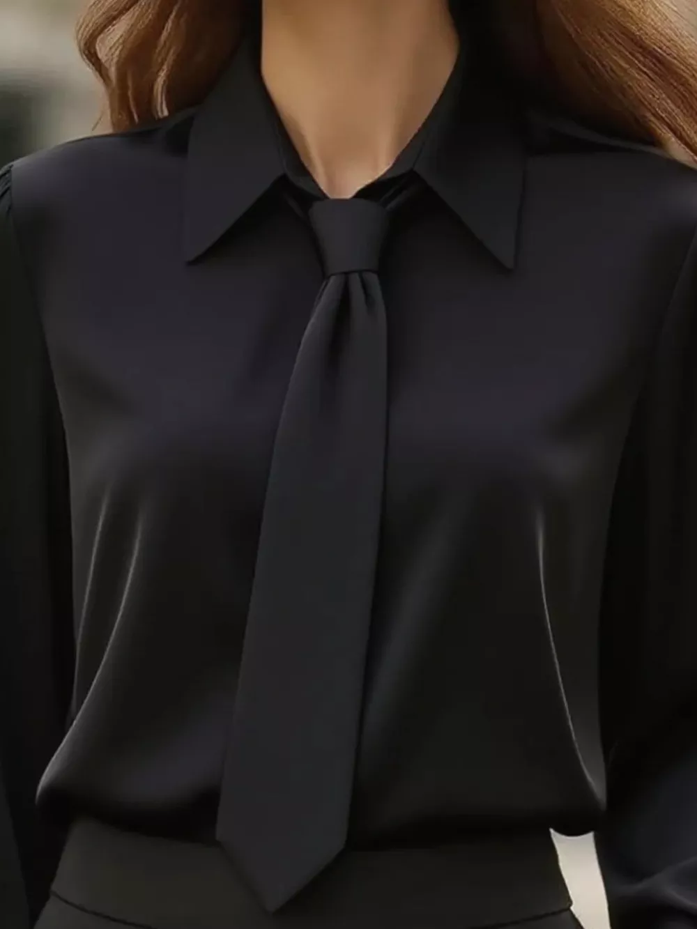 Collared Neck Long Sleeve Blouse, image 8