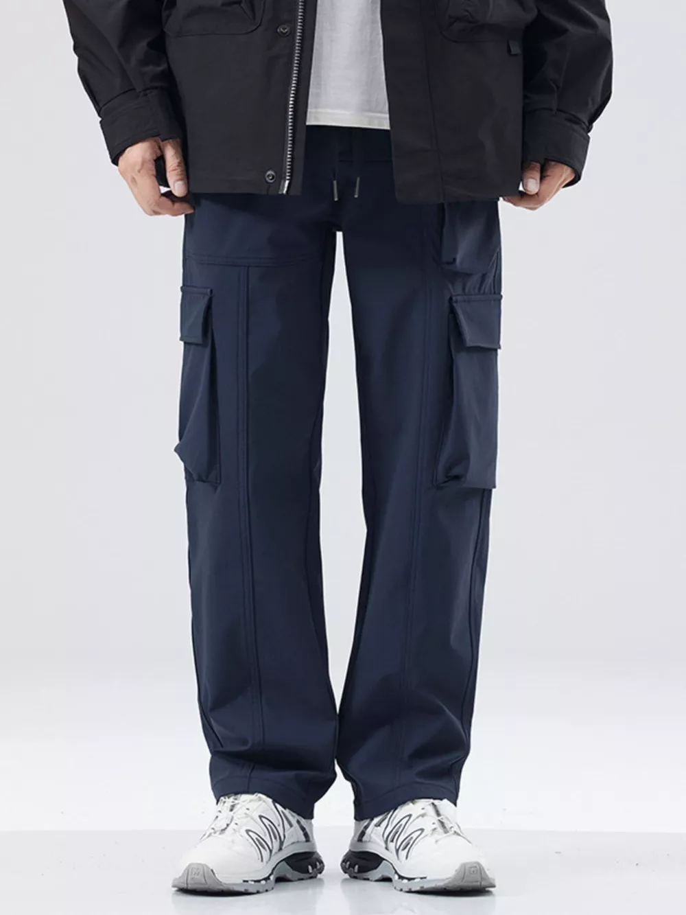 Men's Full Size Drawstring Wide Leg Pants Plus Size, image 2