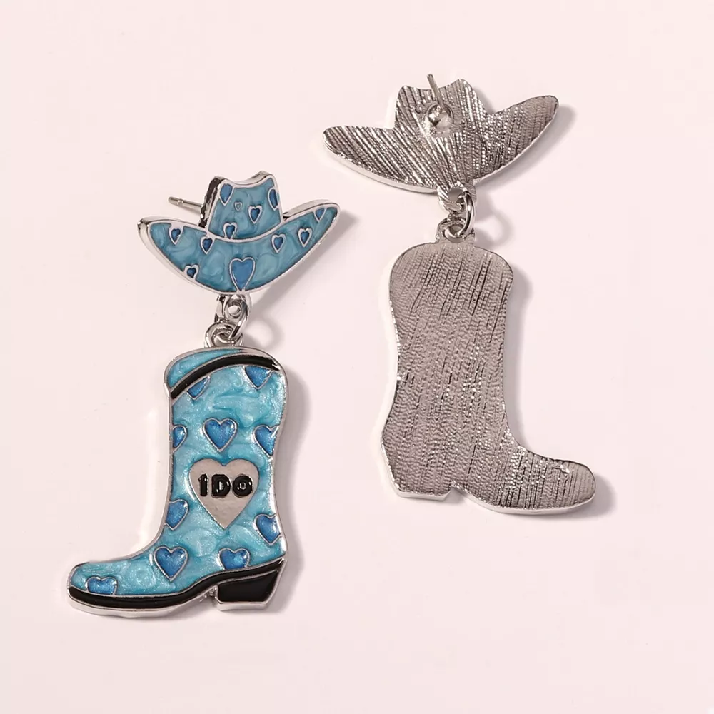 Cowgirl Hat and Boot Dangle Earrings, image 7