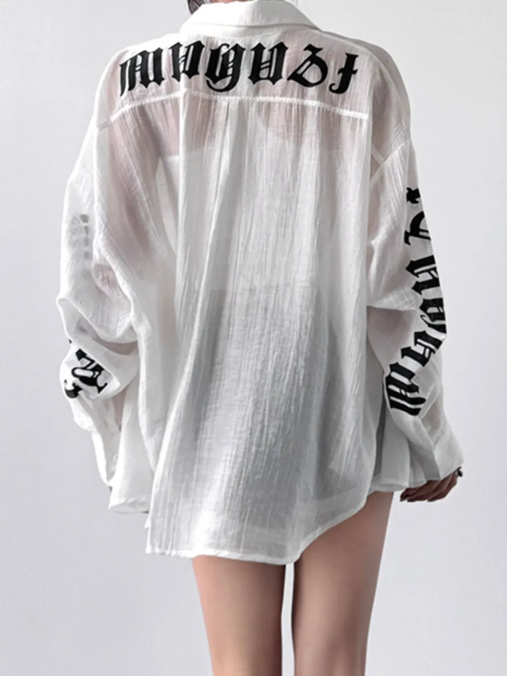 Button-Up Long Sleeve Oversized Shirt, image 6
