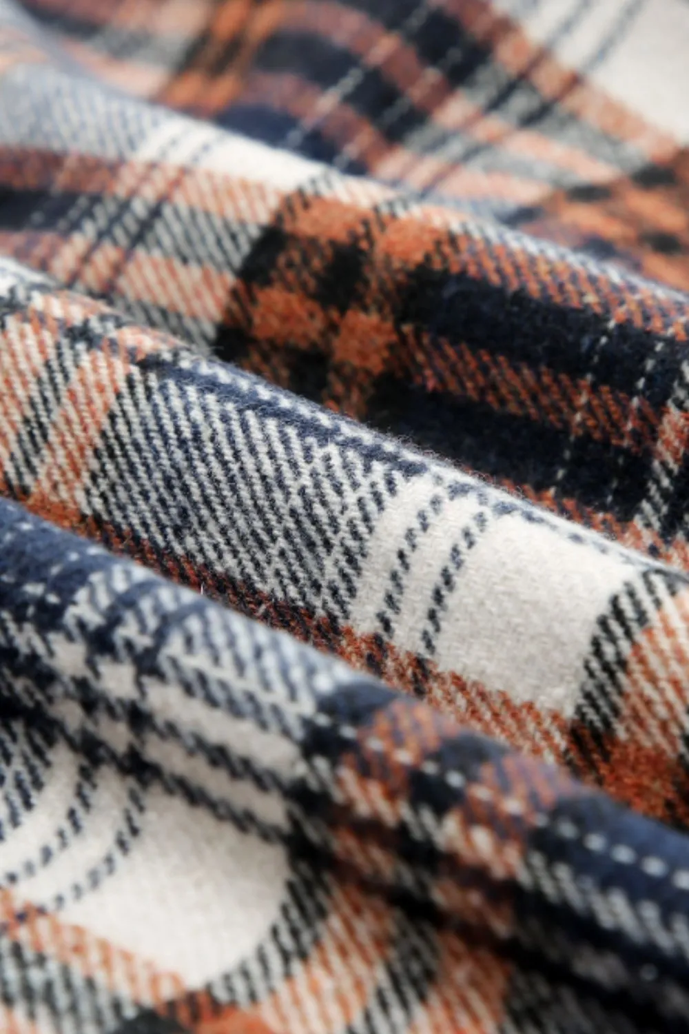Plaid Button Up Long Sleeve Hooded Jacket, image 14