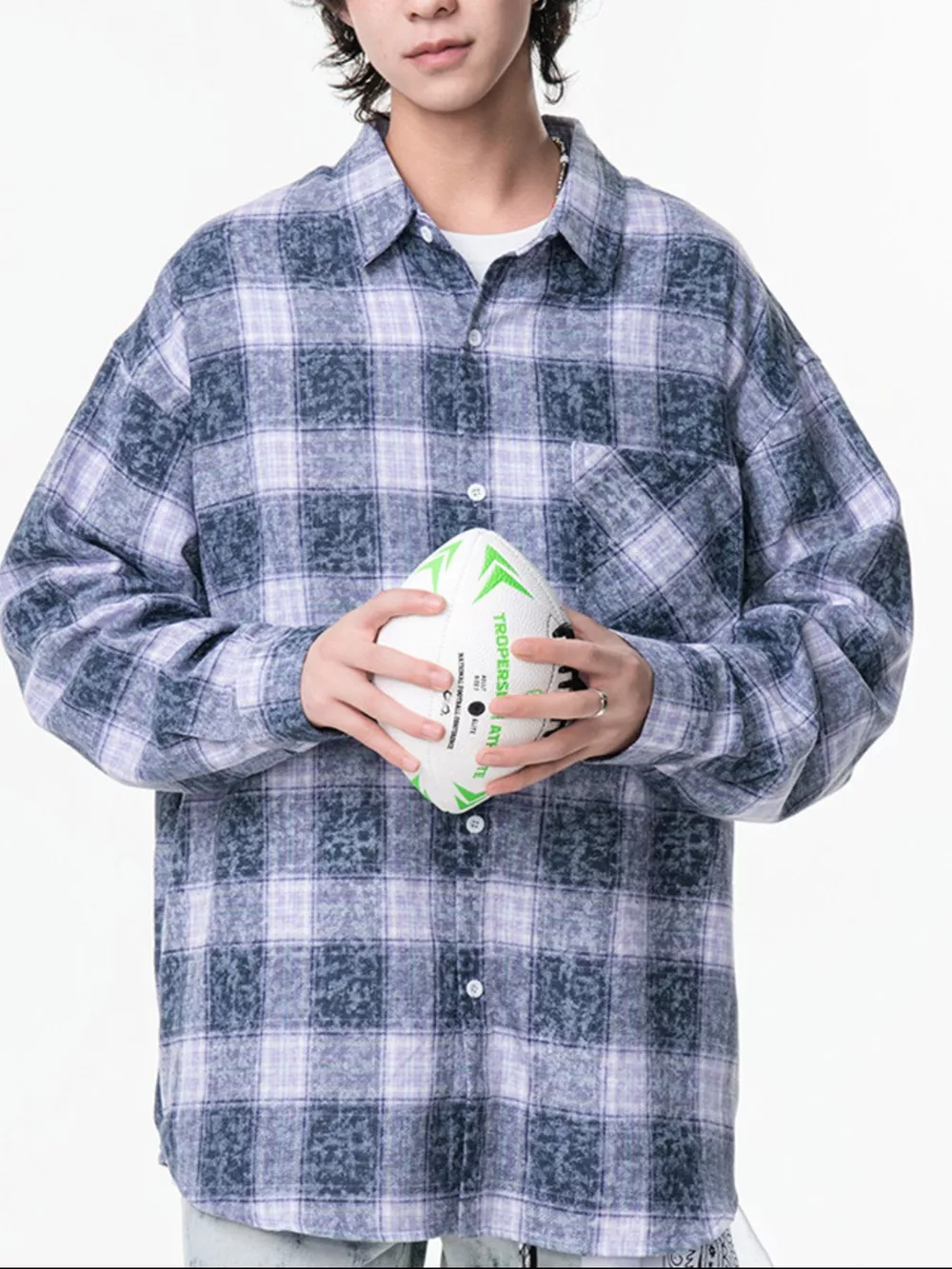 Men's Plus Size Plaid Button Up Long Sleeve Shirt, image 9