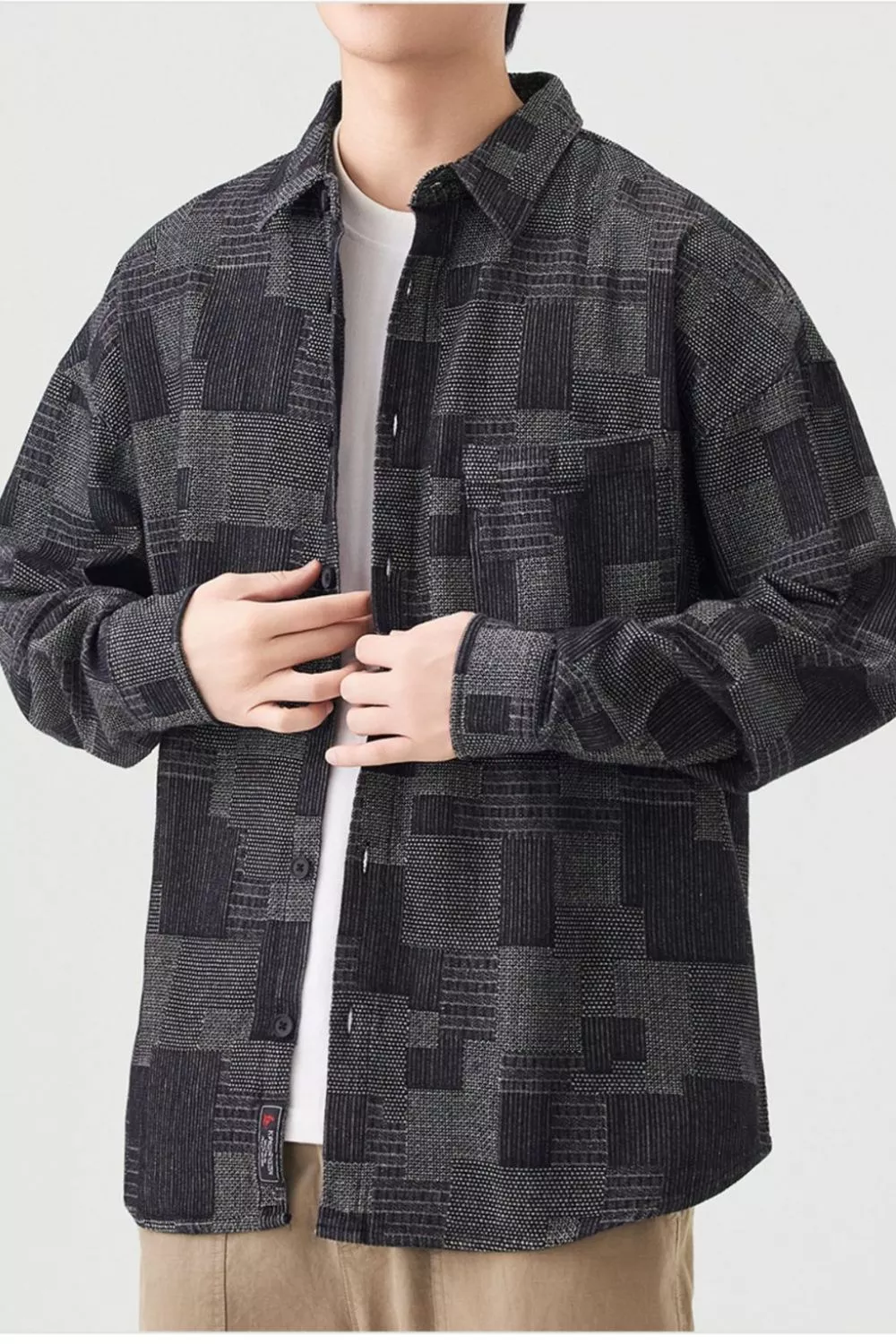 Men's Plus Size Casual Button Up Shirt