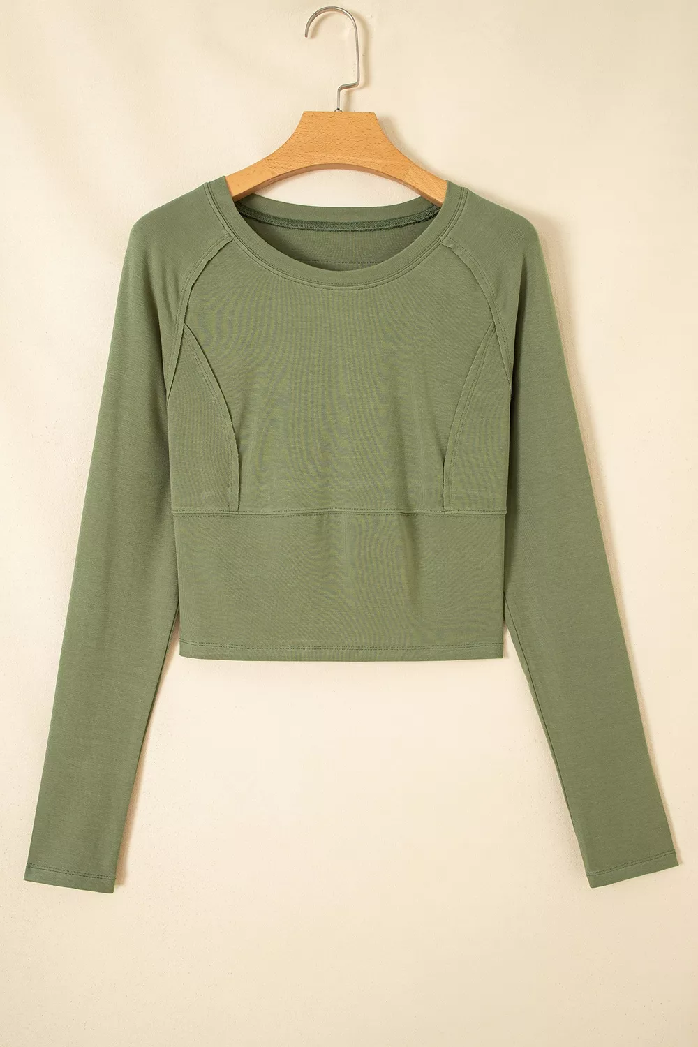 Long Sleeve Round Neck Paneling T-Shirt, image 5