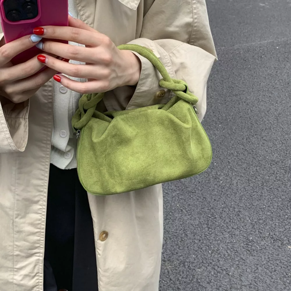 Suede Mini Crossbody Bag with Adjustable Strap, image 3