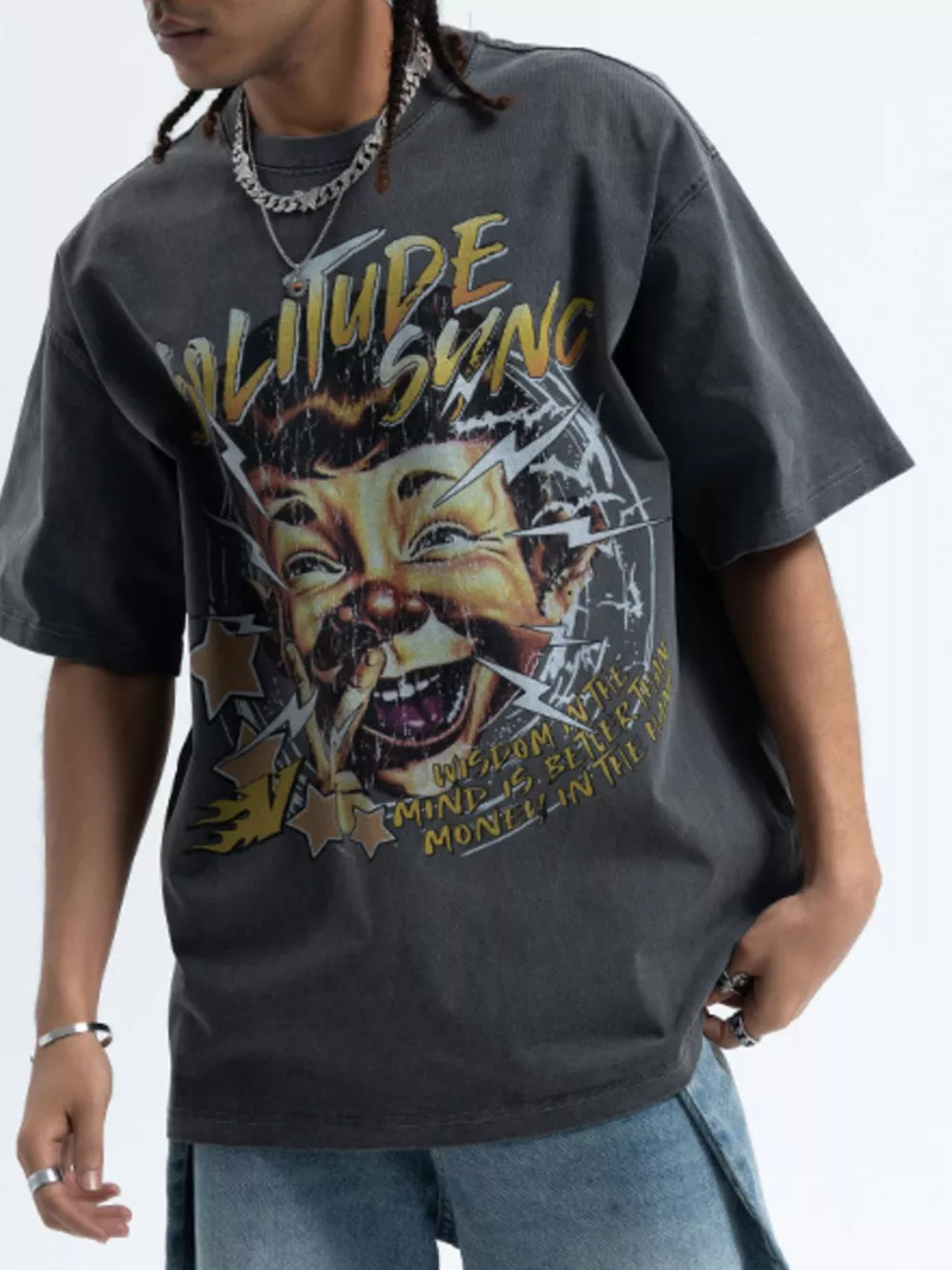 Men's Graphic Round Neck Relaxed Fit T-Shirt