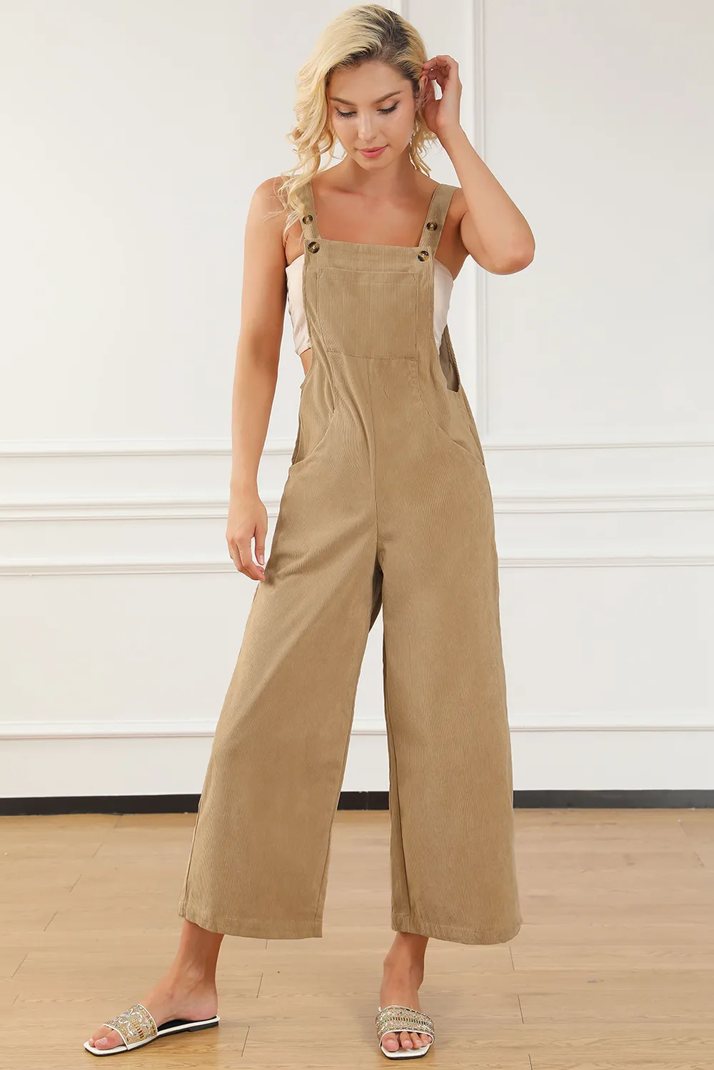 Pocketed Wide Leg Overall, image 4