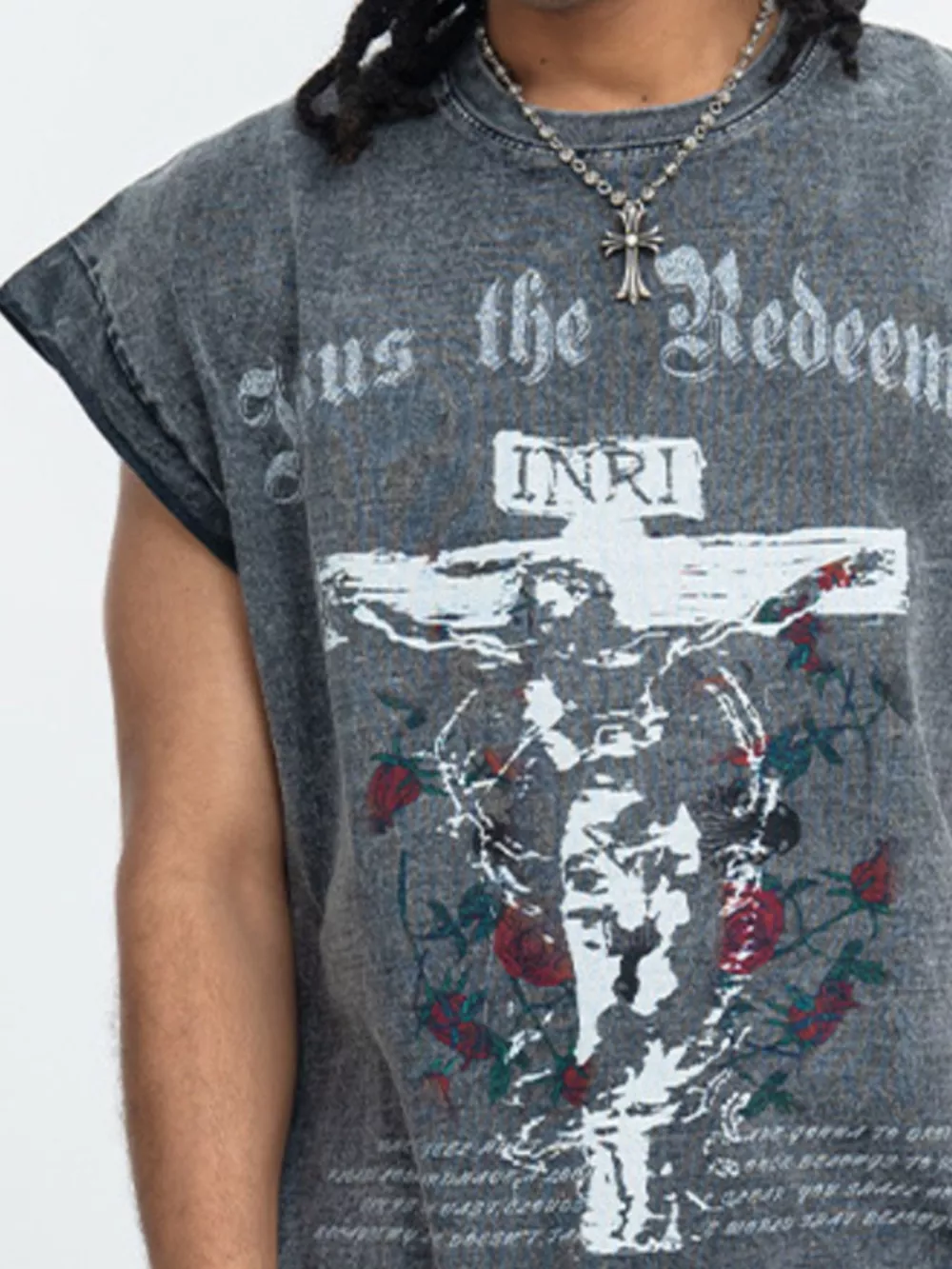 Men's Graphic Round Neck Tank Top, image 2