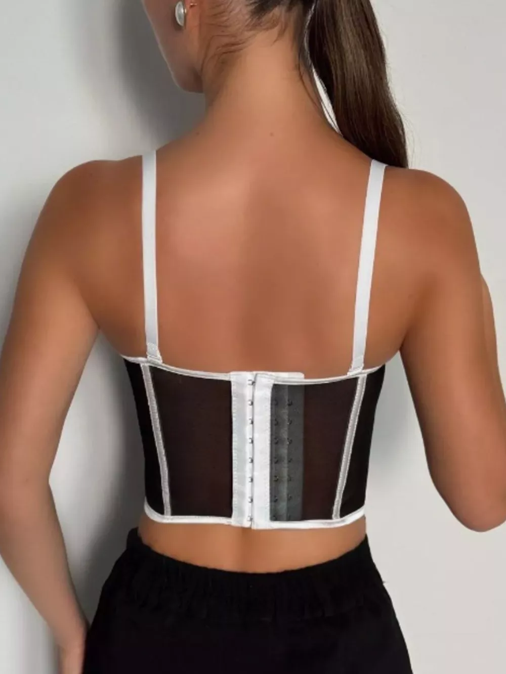Corset Cami with Contrasting Trim, image 8