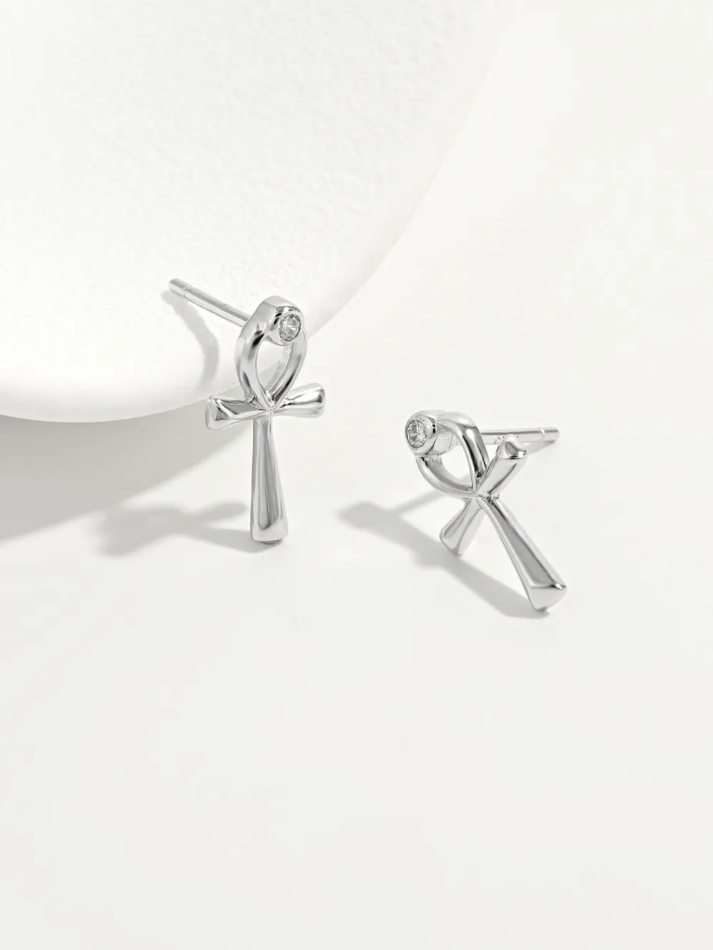 925 Sterling Silver Inland Zircon Earrings, image 3