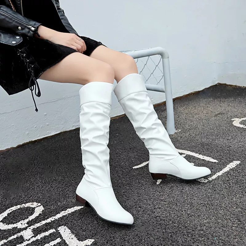 Slouch Block Heel Boots, image 8