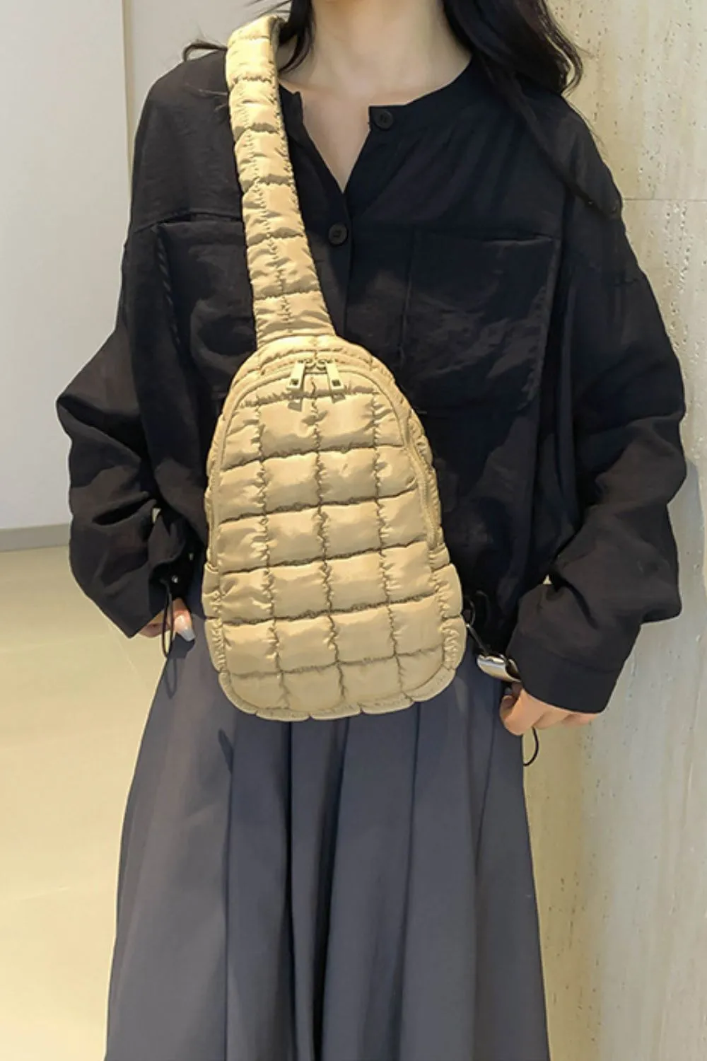 Quilted Nylon Crossbody Bag, image 6