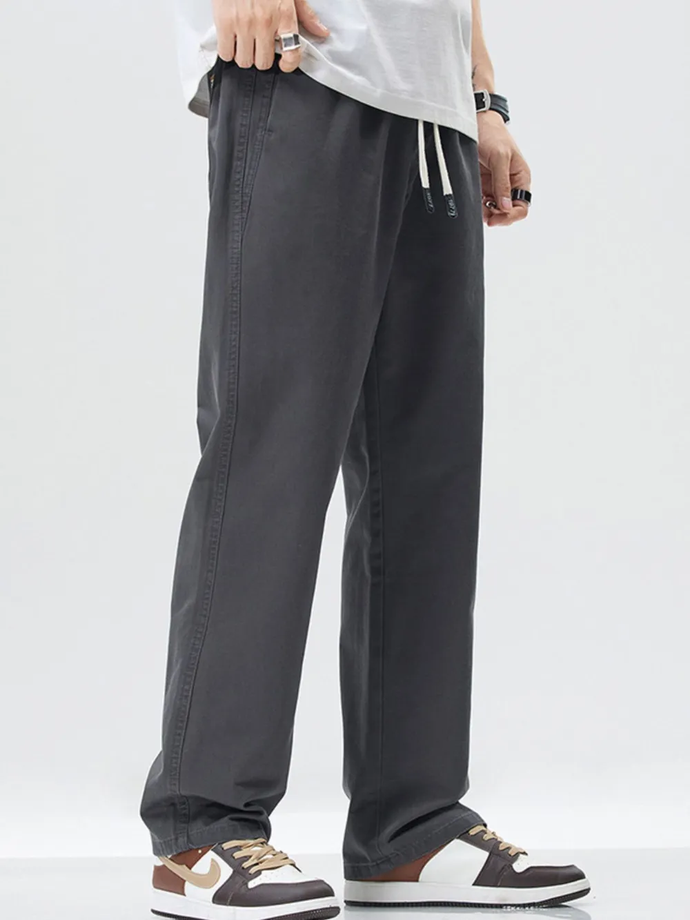 Men's Full Size Wide Leg Casual Pants Plus Size, image 4