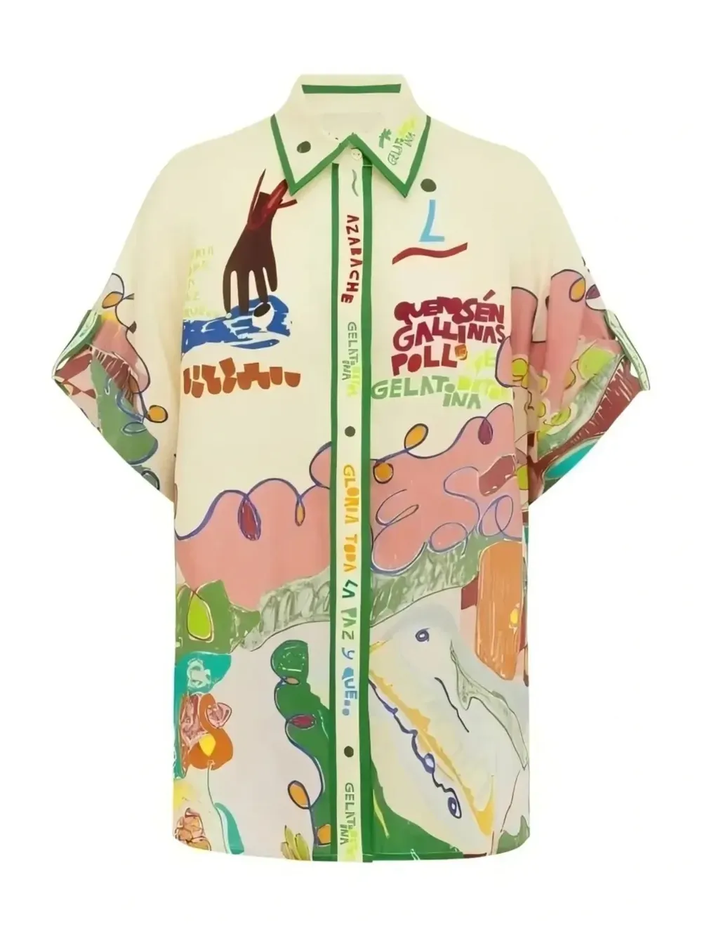 Printed Button Up Shirt and Shorts Set, image 4